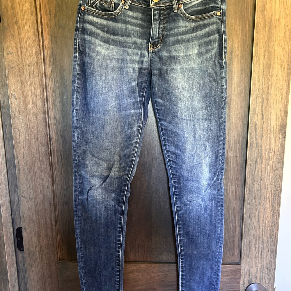 Buckle Dark Blue Skinny Jeans